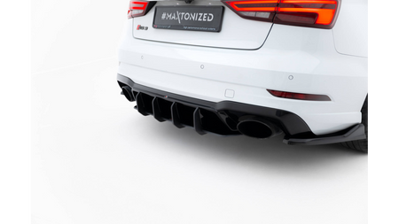 Dyfuzor Audi RS3 8V Sedan Facelift Tył Street Pro v.2 Black-Red