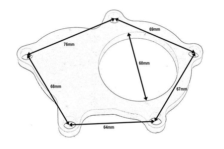 Turbo adapter T03 5 bolts