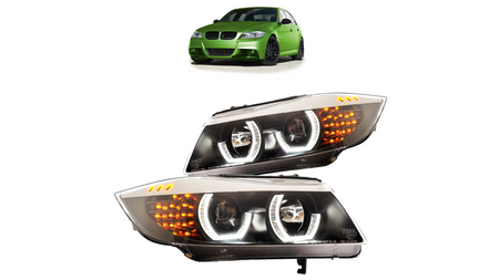 Lights BMW 3 E90 E91 Facelift Front Black