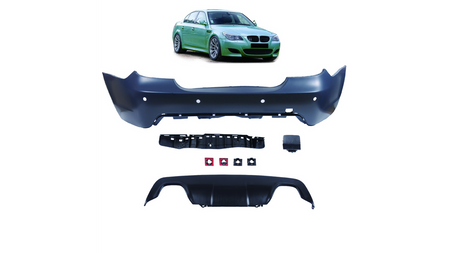 Bumper BMW 5 E60 Facelift Rear with Diffuser