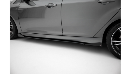 Side Skirts Ford Focus ST Mk3 Facelift Street Pro Black + Gloss Flaps