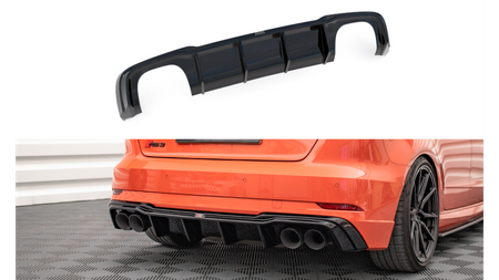 Diffuser Audi RS3 8Y Facelift Rear Valance v.2 Gloss Black