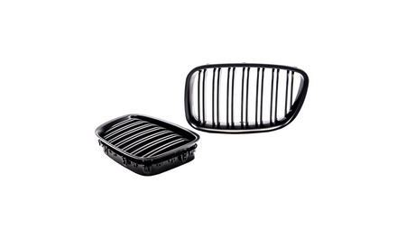 Grill BMW 5 F07 podwójne żeberka Matt Black