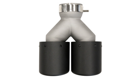 Końcówka tłumika 89mmx2 wejście 57mm Carbon Matt