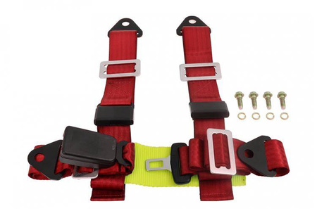 Racing seat belts 4p 2" Red - E4