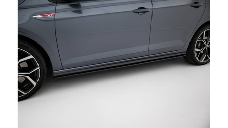 Side Skirts Volkswagen Polo GTI Mk6 Facelift Street Pro Black-Red