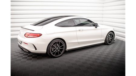 Dokładki Progów Mercedes-Benz C Coupe AMG-Line C205 Facelift Gloss Black