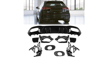 Diffuser Mercedes-Benz A W177 Rear Gloss Black