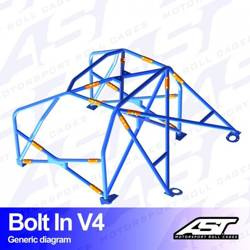 Roll Cage BMW (E34) 5-Series 4-doors Sedan RWD BOLT IN V4