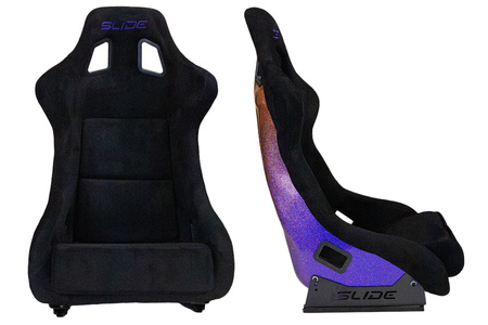 Racing seat SLIDE KS2 Premium Black Welur & Gradient Glitter