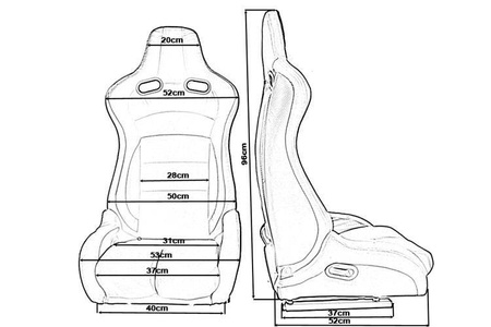 Racing seat Monza Furio Black