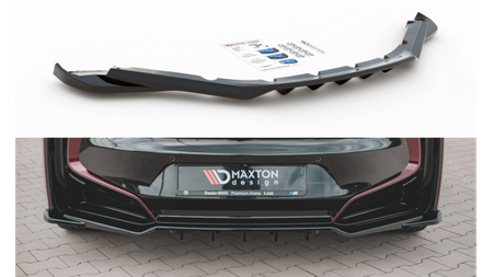 Splitter BMW i8 I12 Rear Central with Diffuser Gloss Black