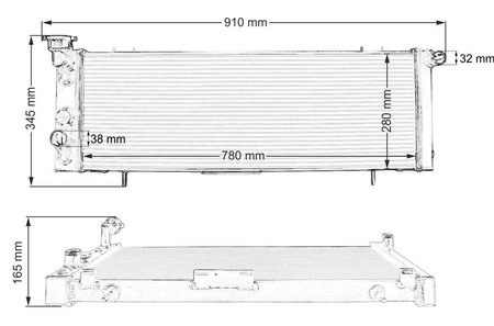 TurboWorks Sports Water Radiator Jeep Cheeroke II 1991-2001