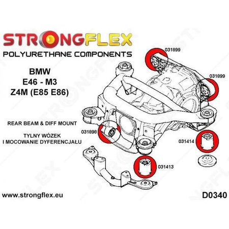 Rear differential - front mount bush M3 SPORT