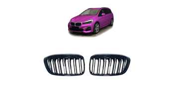 Grill BMW 2 F45 F46 Facelift podwójne żeberka Gloss Black