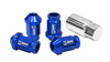 Wheel lug nuts D1Spec Replica 40mm M12x1,5 Blue