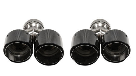 Exhaust Tip 101mmx2 enter 76mm Carbon Gloss Set