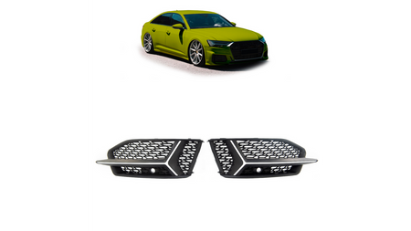 Fog Light Covers Audi A6 C8 Silver