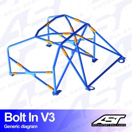 Roll Cage MAZDA MX-5 (NA) 2-doors Roadster BOLT IN V3