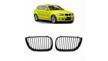 Grill BMW 1 E81 E82 E87 E88 Single Line Matt Black