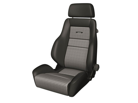 Fotel Sportowy RECARO Classic Line LS Leather Black / Pepita