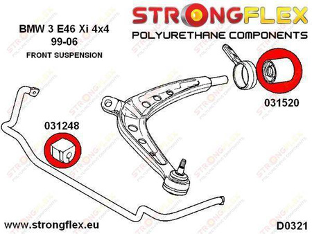 Front anti roll bar bush