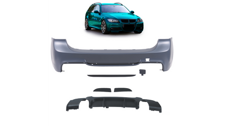 Bumper BMW 3 E91 Rear with Diffuser