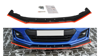 Splitter Subaru BRZ Facelift przód v.4 Gloss Black + Red