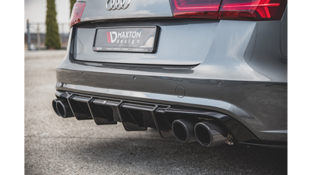 Diffuser Audi A6 C7 Facelift S-Line Rear Valance Gloss Black