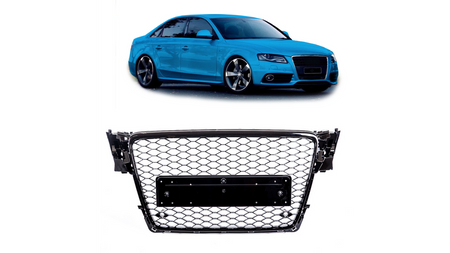 Grill Audi A4 B8 Gloss Black