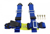 Racing seat belts 4p 2" Blue - E4