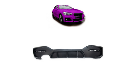 Diffuser BMW 1 F20 F21 Facelift Rear Matt Black