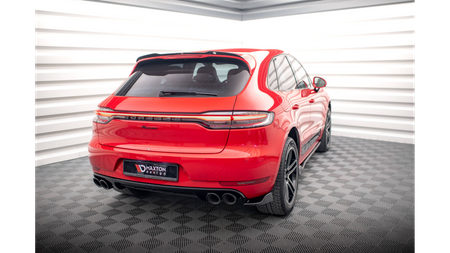 Splitter Porsche Macan I Facelift Rear Side Gloss Black