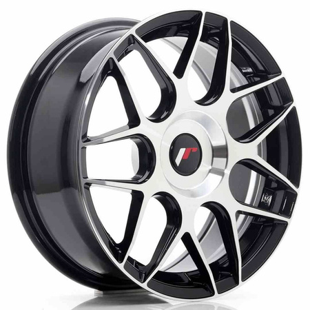 JR Wheels JR18 17x7 ET20-40 Blank Machined Black