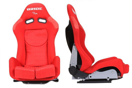 Fotel sportowy LOW MAX K608 Welur Bride Czerwony