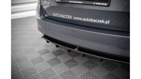 Splitter Skoda Fabia III Facelift Combi Tył Środkowy z Dyfuzorem Gloss Black