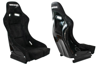 Fotel sportowy GTR Zamsz Bride Czarny