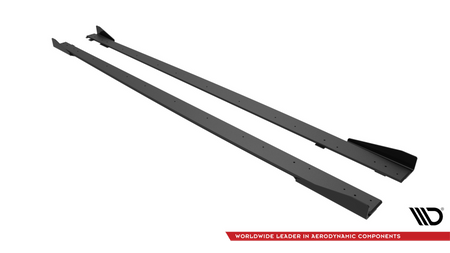 Diffuser Mercedes-Benz C W205 C63 Facelift Side Skirts Street Pro Black + Gloss Flaps