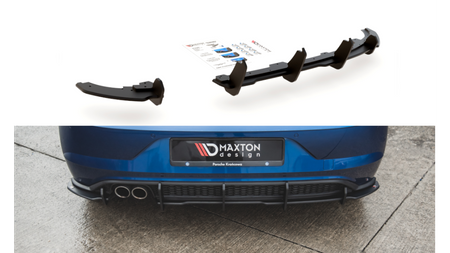 Diffuser Volkswagen Polo VI GTI Rear Valance + Flaps Black Racing Durability