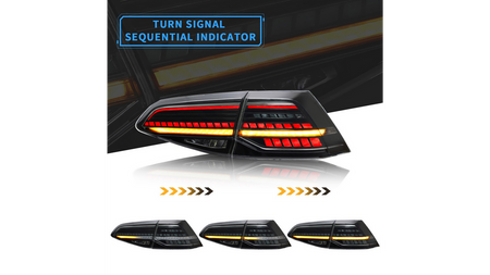 Lights Volkswagen Golf 7 Rear Black Smoke Sequential