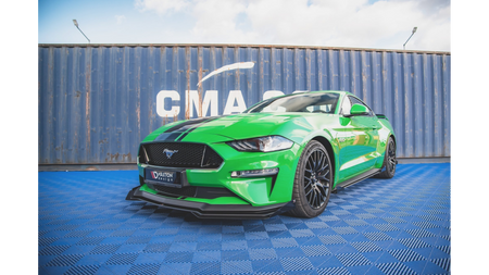 Splitter Ford Mustang VI GT Facelift Przód Pro v.1 + flaps Black