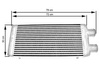 Intercooler TurboWorks 600x300x76 wejście 3" jednostronny Tube and Fin