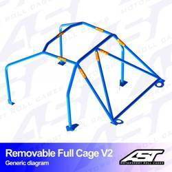 Roll Cage HONDA CRX (EF/ED/EE) 3-door Coupe REMOVABLE FULL CAGE V2