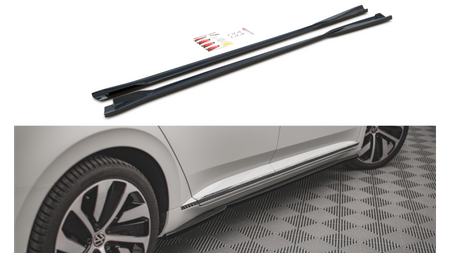 Diffuser Volkswagen Arteon Facelift R R-Line Side Skirts Gloss Black