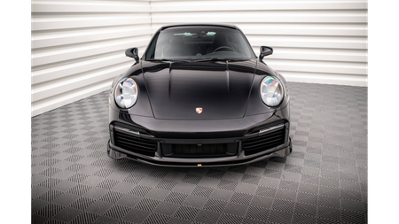 Front Splitter Porsche 911 Turbo S 992 Gloss Black