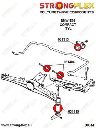 Rear anti roll barbush