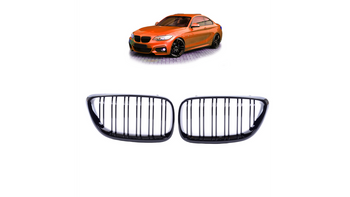 Grill BMW 2 F22 F23 podwójne żeberka Gloss Black