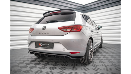 Splitter Seat Leon III Rear Central with Diffuser Gloss Black