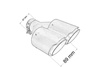 Exhaust Tip 89mmx2 enter 57mm Carbon Matte
