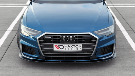 Splitter Audi A6 C8 S-Line przód v.2 Gloss Black
